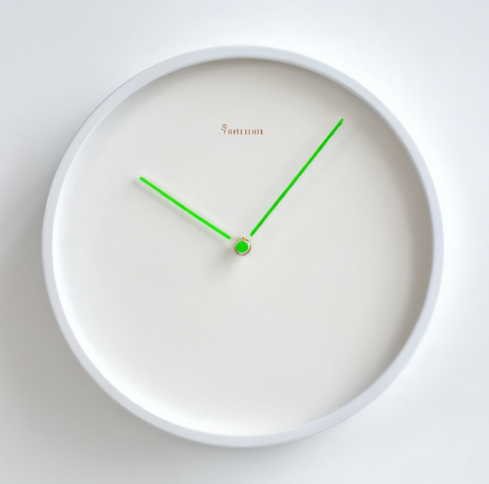 HaloQuiet – Elegant Vit Metallväggklocka i Modern Minimalism