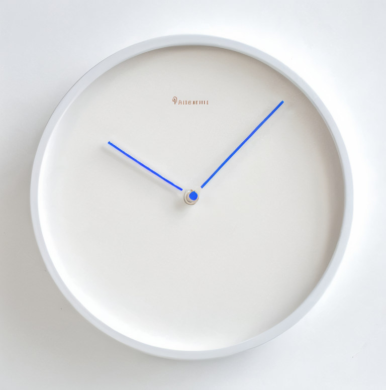 HaloQuiet – Elegant Vit Metallväggklocka i Modern Minimalism