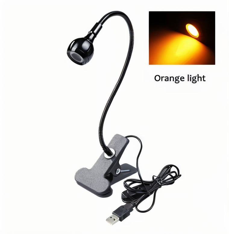 ClipNGlow – Flexibel 360° Skrivbordslampa med USB-ström och Klämfäste