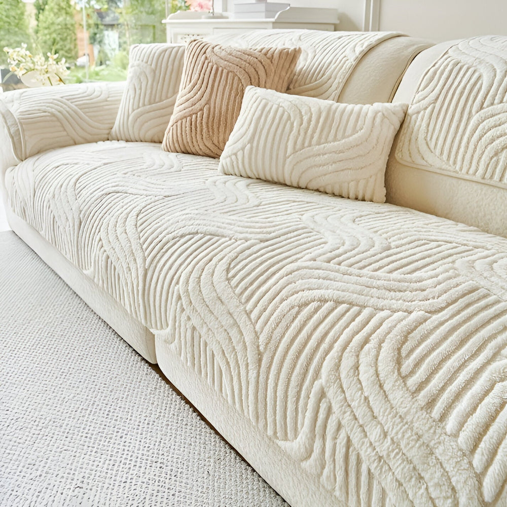 VelvetGrip Cover – Mjukt Halkfritt Sammetsskydd för Soffor