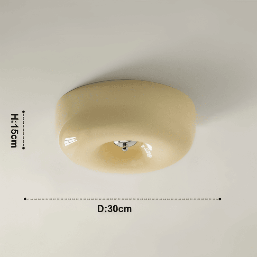Lunadon – Modern Skandinavisk Taklampa i Vitt Glas
