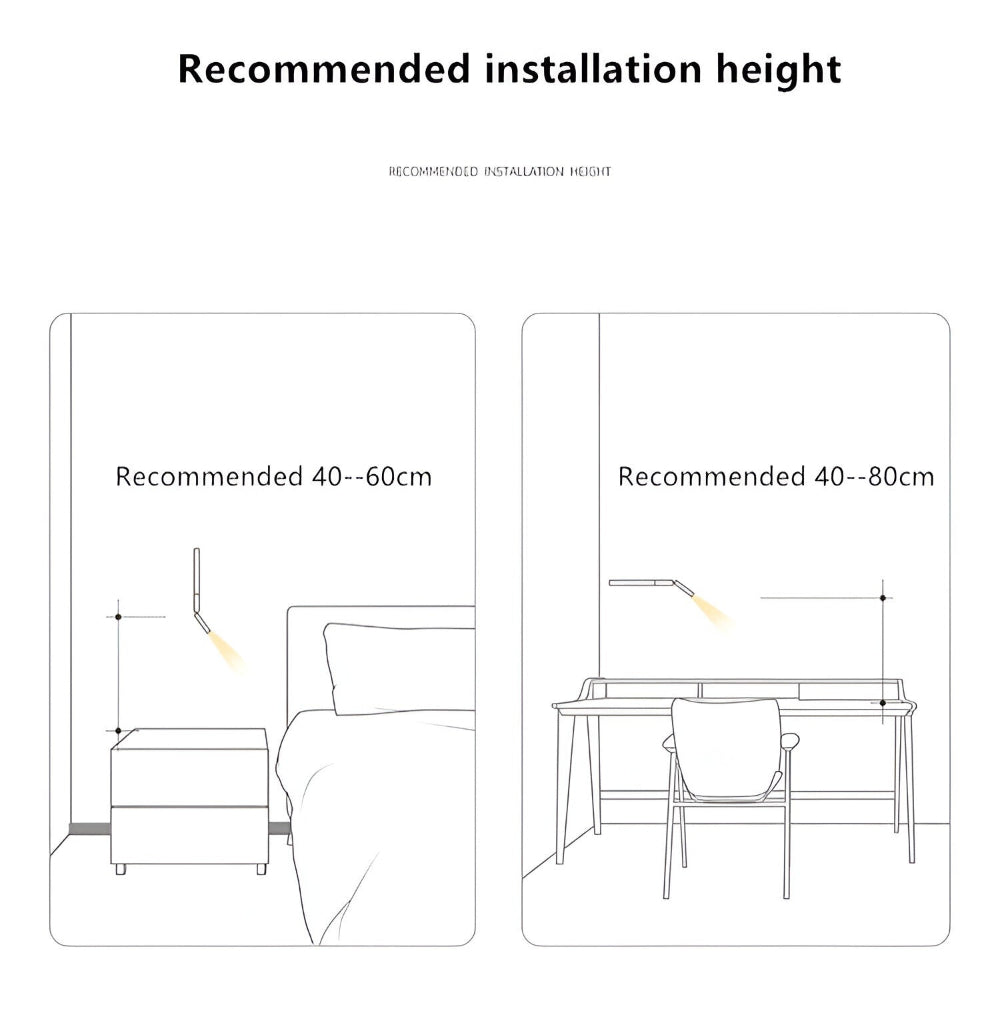 DuaBeam – Minimalistisk Aluminium Vägglampa | 330° Svängbar LED Väggbelysning för Sovrum & Läsning