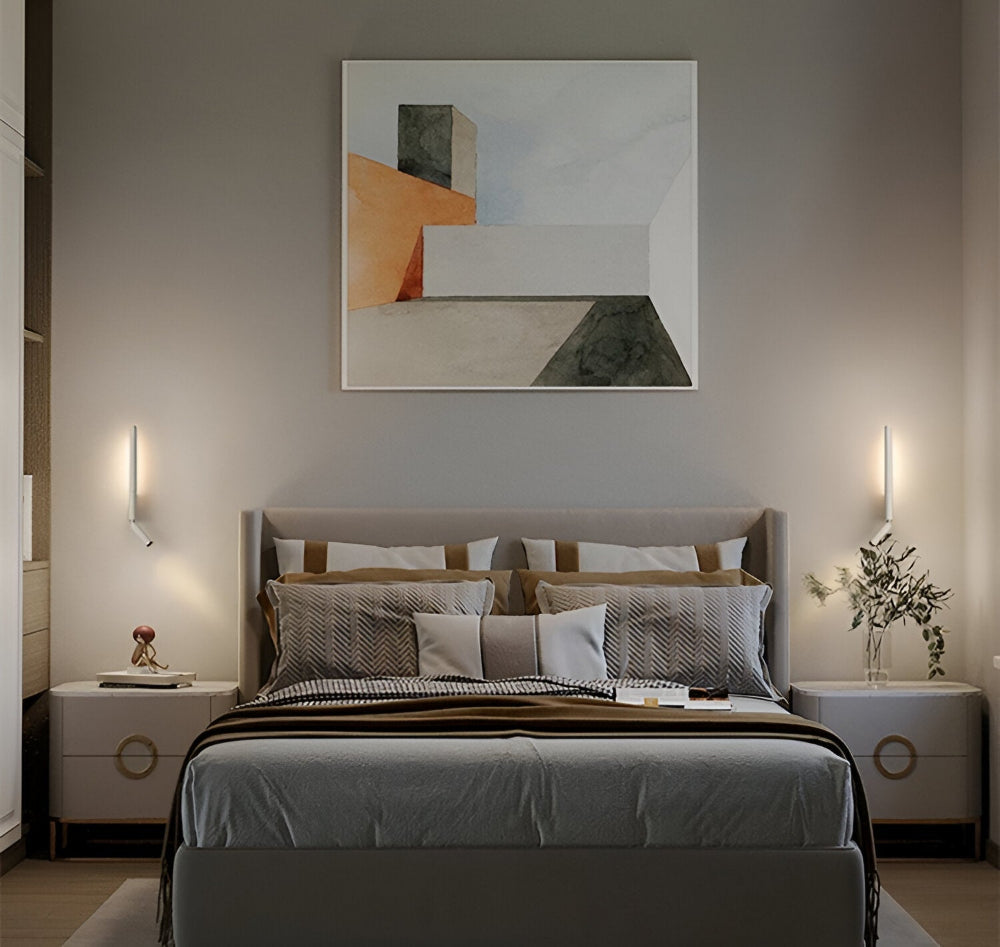 DuaBeam – Minimalistisk Aluminium Vägglampa | 330° Svängbar LED Väggbelysning för Sovrum & Läsning