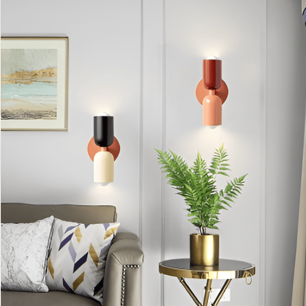 Eclipse Glow – Vintage Modern Vägglampa med Dubbelsidig LED-belysning