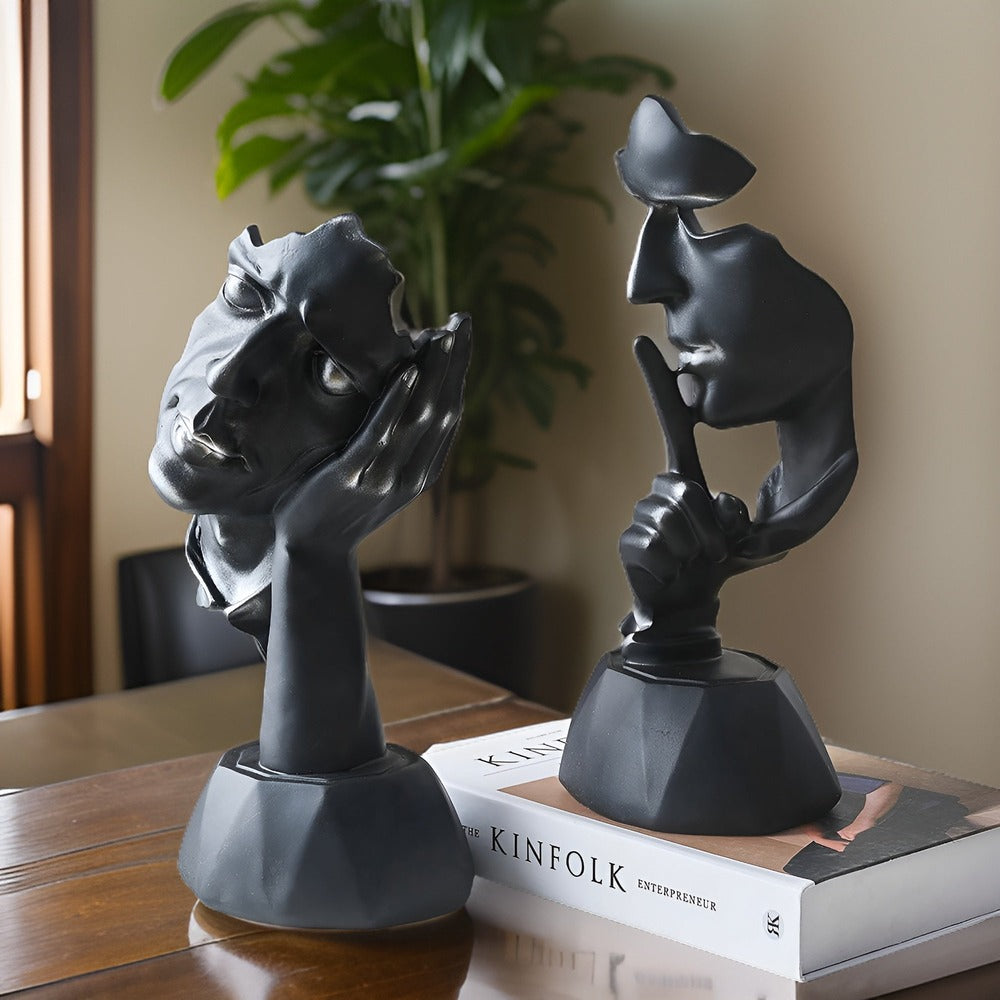 FaceImpress Skulptur – Kreativ Abstrakt Ansiktsfigur i Modern Design