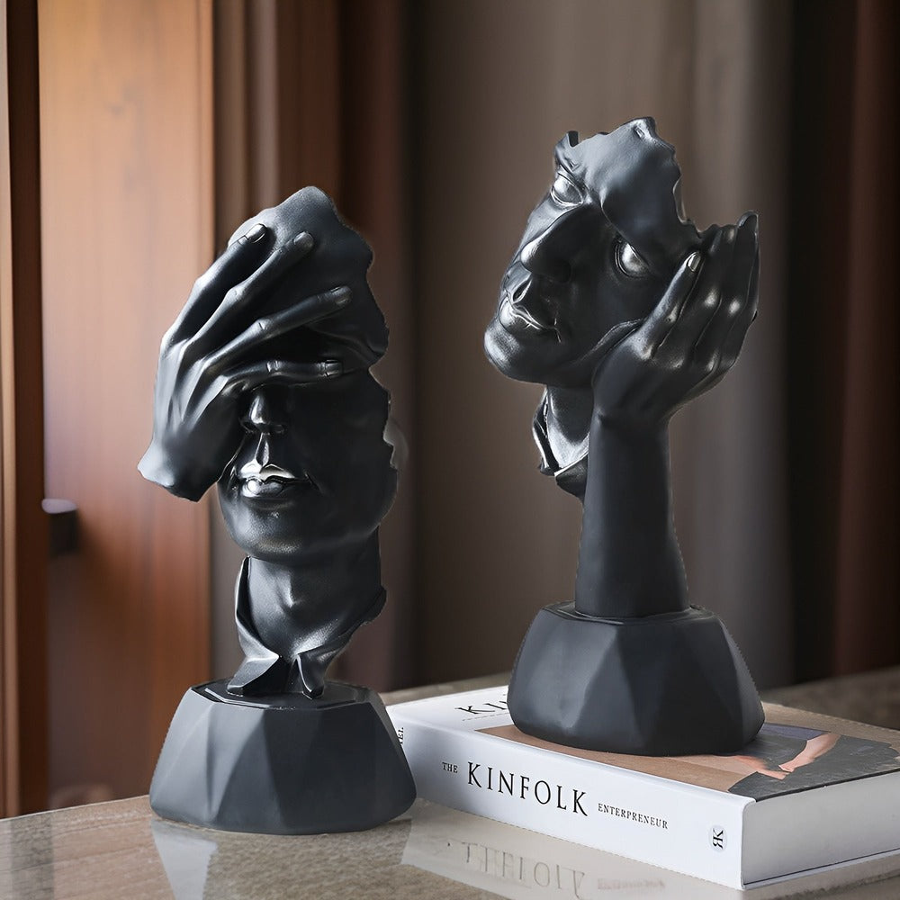 FaceImpress Skulptur – Kreativ Abstrakt Ansiktsfigur i Modern Design