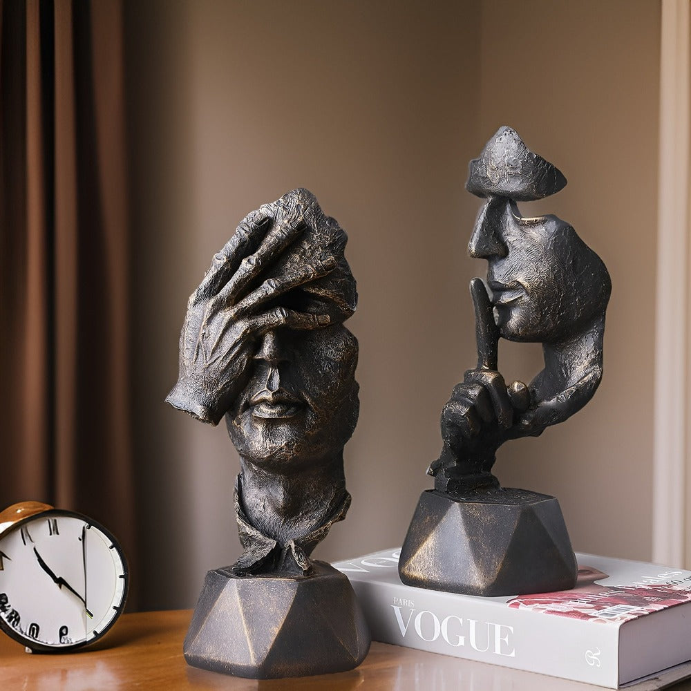FaceImpress Skulptur – Kreativ Abstrakt Ansiktsfigur i Modern Design