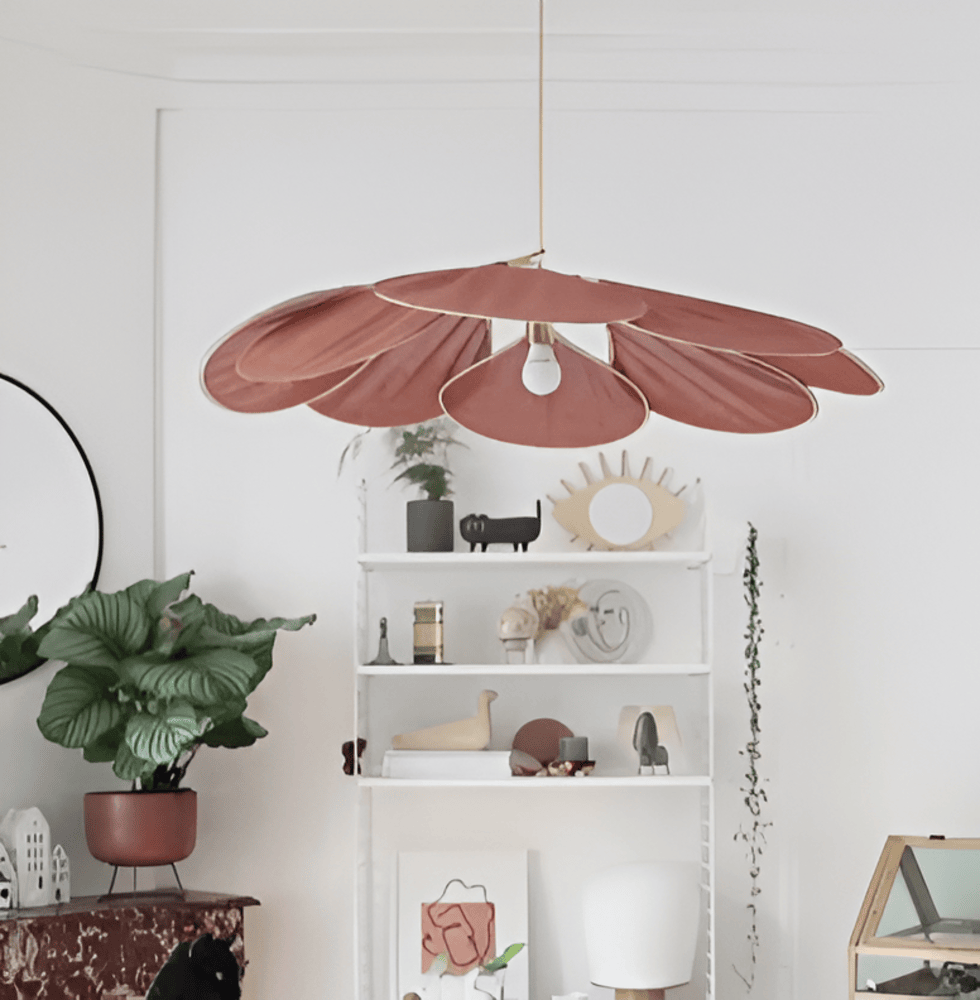 Bloomora – Vintage Hängande Taklampa med Blomdesign i Tyg