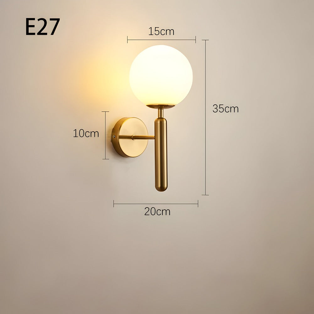 AuréLight – Vägglampa i Koppar med Rund Design och Varm LED-belysning
