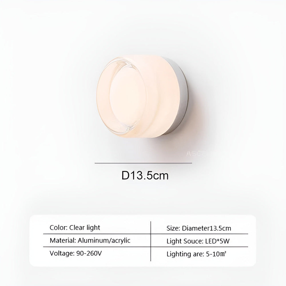 GlowJelly – Elegant Nordisk Vägglampa i Glas med LED-belysning