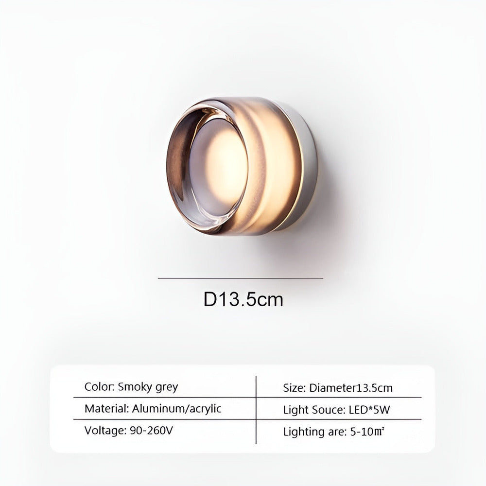 GlowJelly – Elegant Nordisk Vägglampa i Glas med LED-belysning