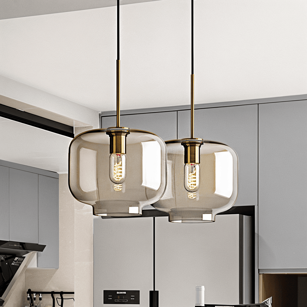 Clairon – Pendellampa i Klart Glas med Industriell Loftdesign