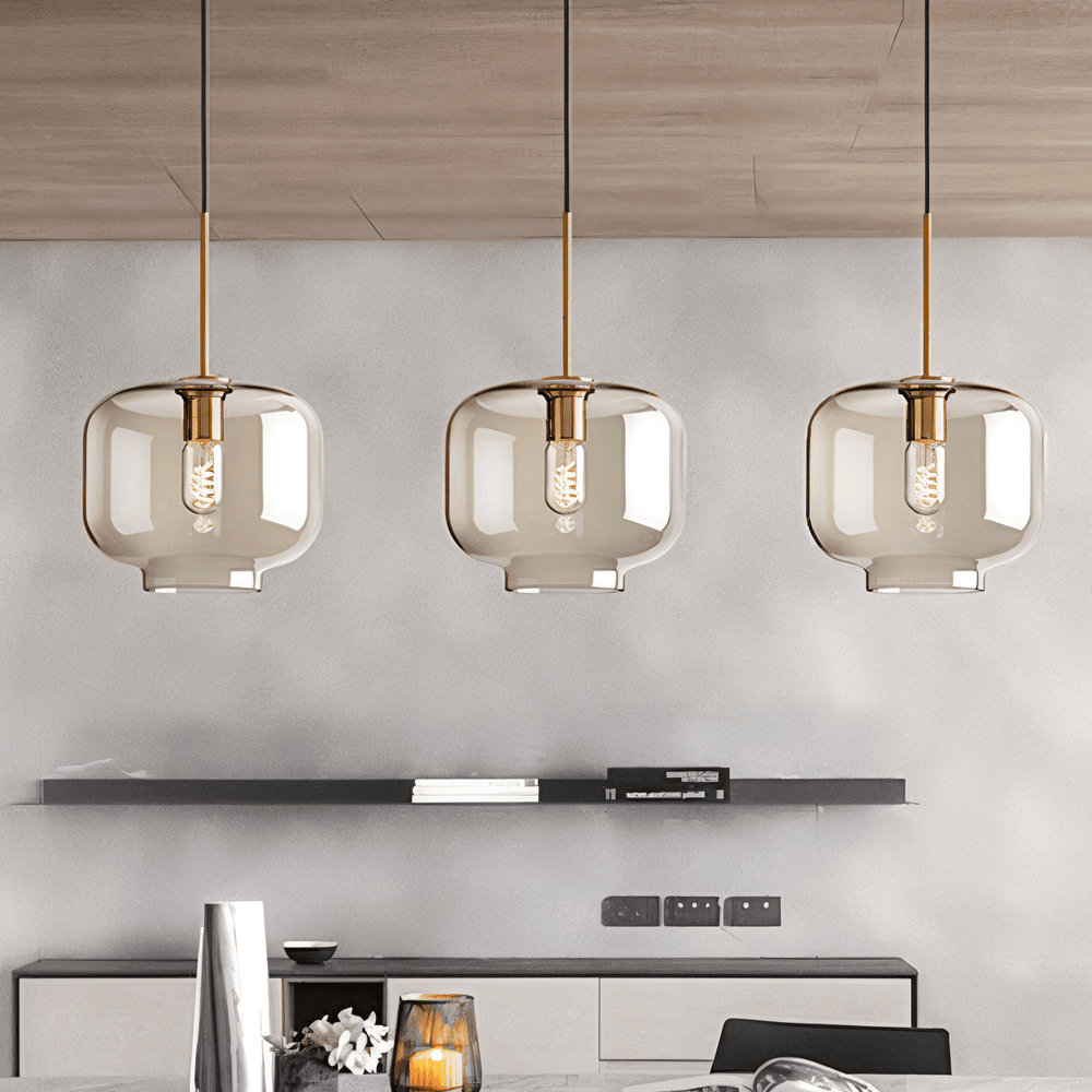 Clairon – Pendellampa i Klart Glas med Industriell Loftdesign