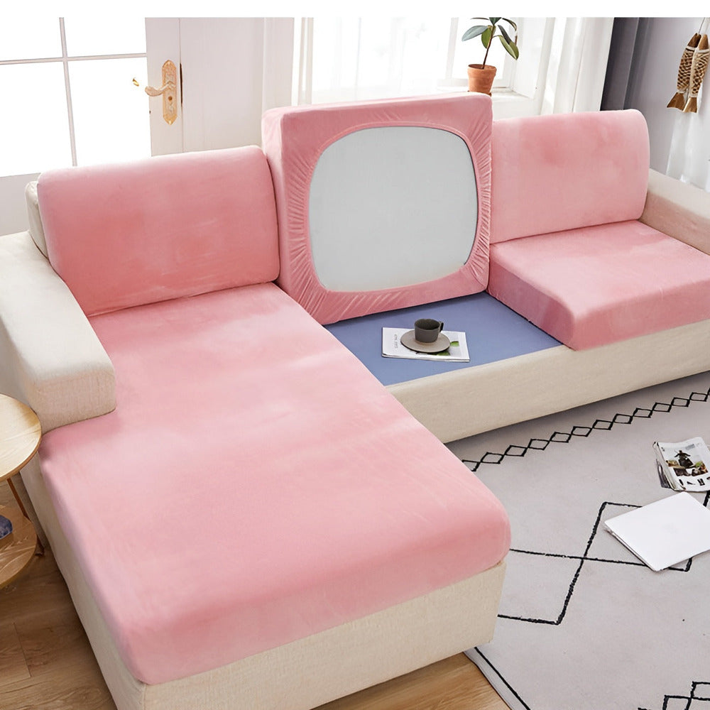 VelviStretch SofaWrap – Ultraflexibelt Sammetsöverdrag för Soffor