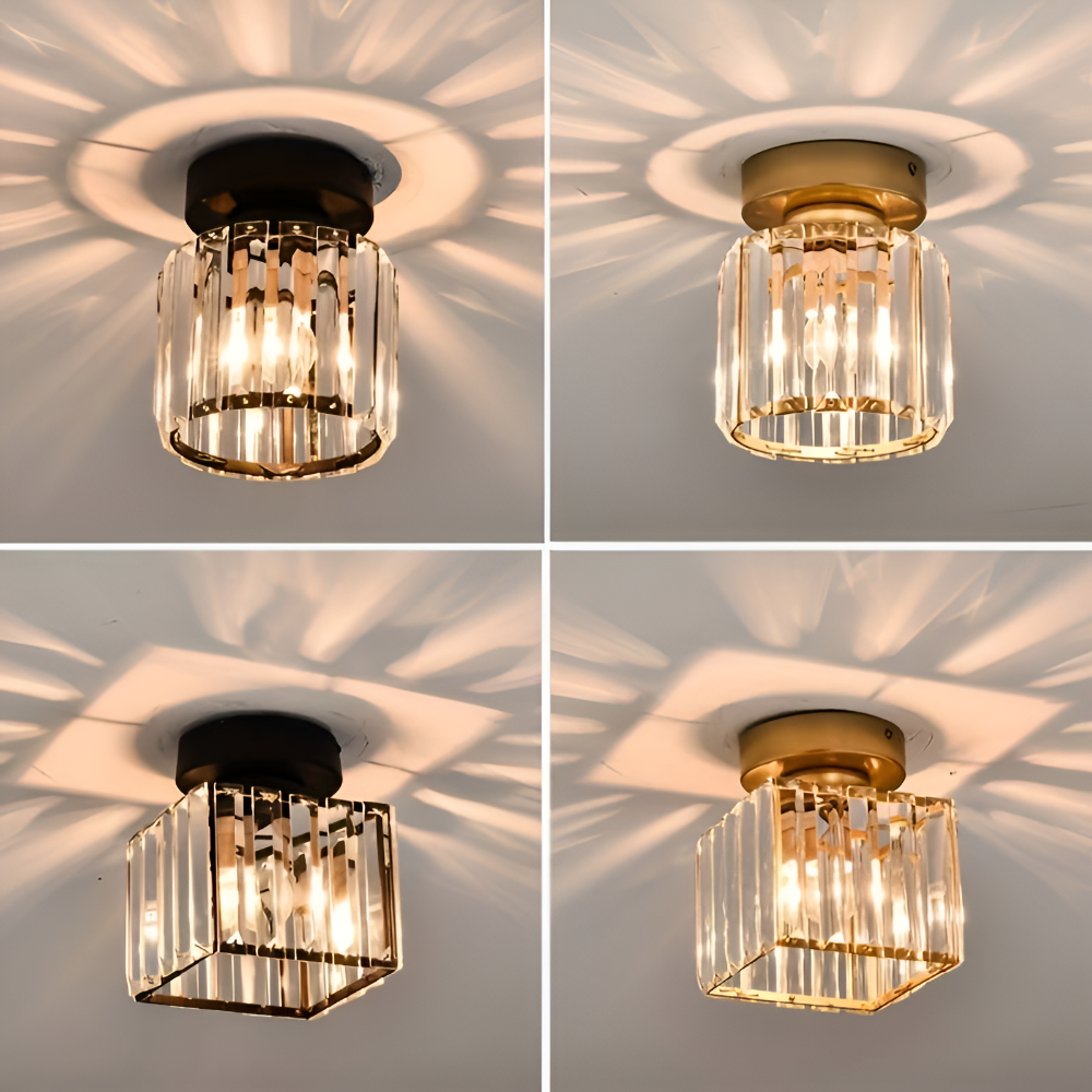 LumiCorr – Modern Minimalistisk Taklampa med Kristalldetaljer
