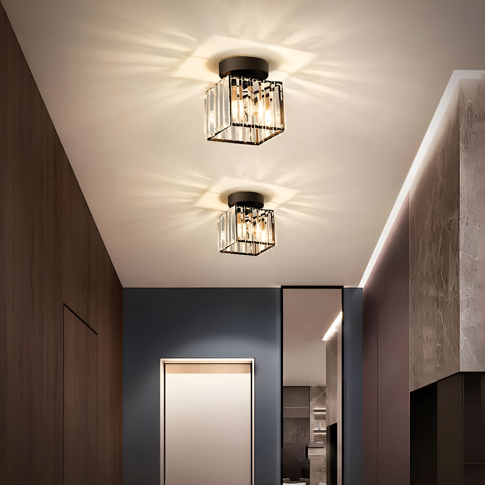 LumiCorr – Modern Minimalistisk Taklampa med Kristalldetaljer