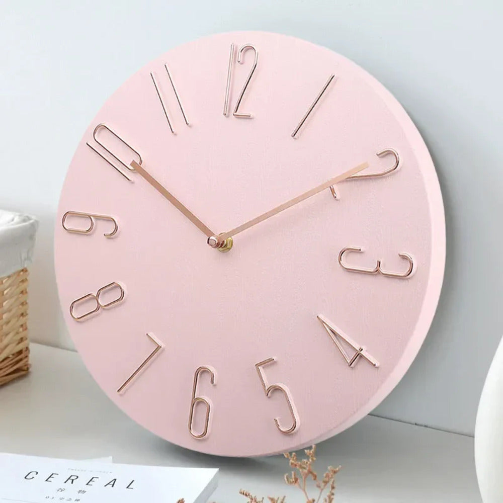 SilentDopa – Modern Minimalistisk Väggklocka i Tyst Design
