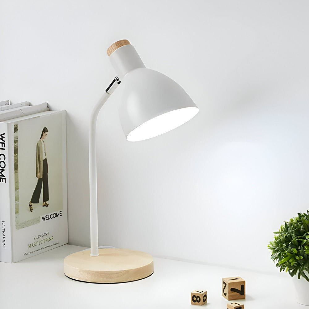 NordLjus – Nordisk inspirerad justerbar LED-bordslampa – Ögonvänlig belysning för läsning och vardagsrum