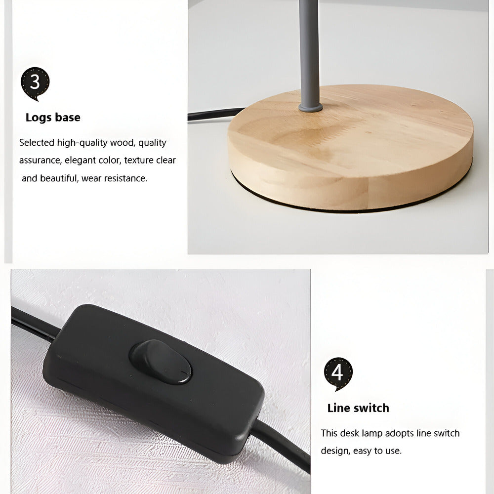 NordLjus – Nordisk inspirerad justerbar LED-bordslampa – Ögonvänlig belysning för läsning och vardagsrum