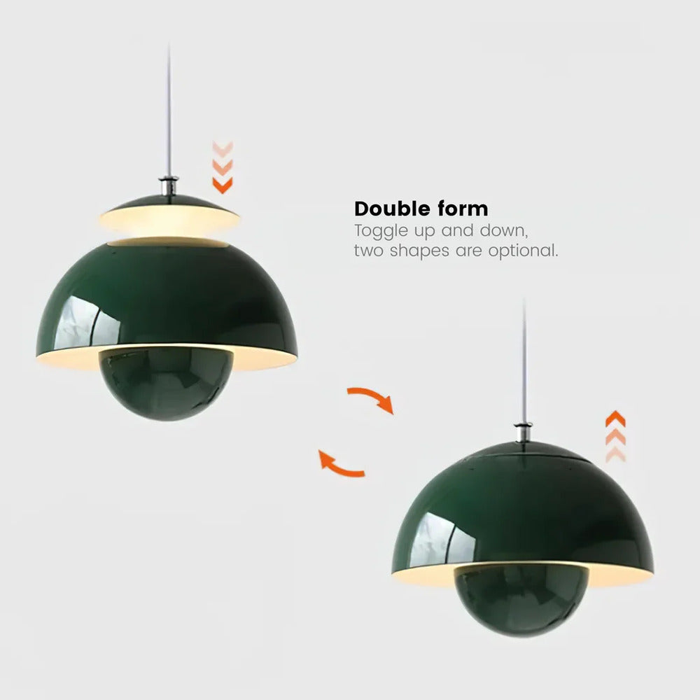 Floréal – Nordisk Metallpendellampa i Blomformad Retrodesign