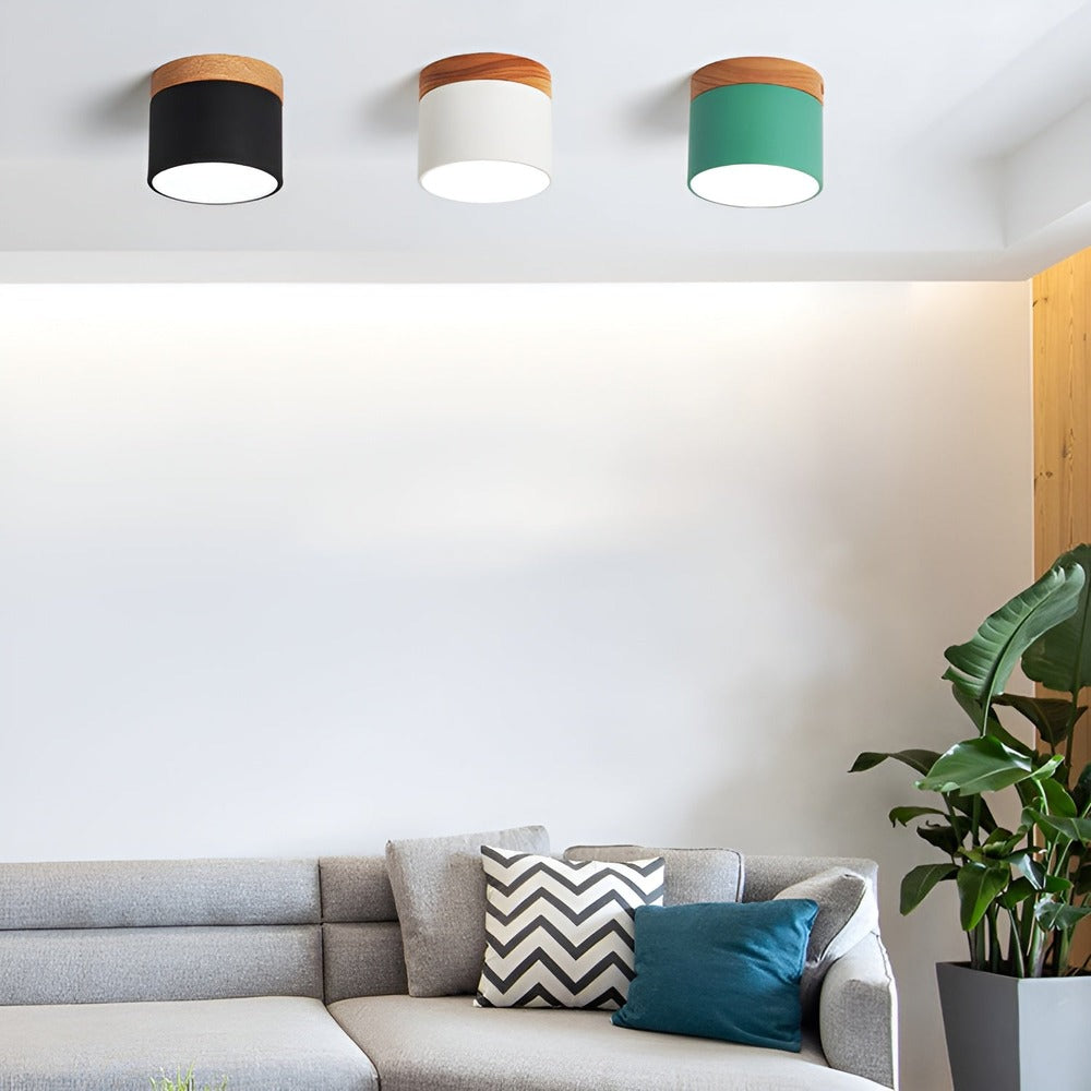 PastelGlow – Färgglad Cylinder Taklampa med Retro Minimalism