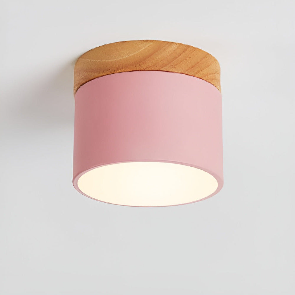 PastelGlow – Färgglad Cylinder Taklampa med Retro Minimalism