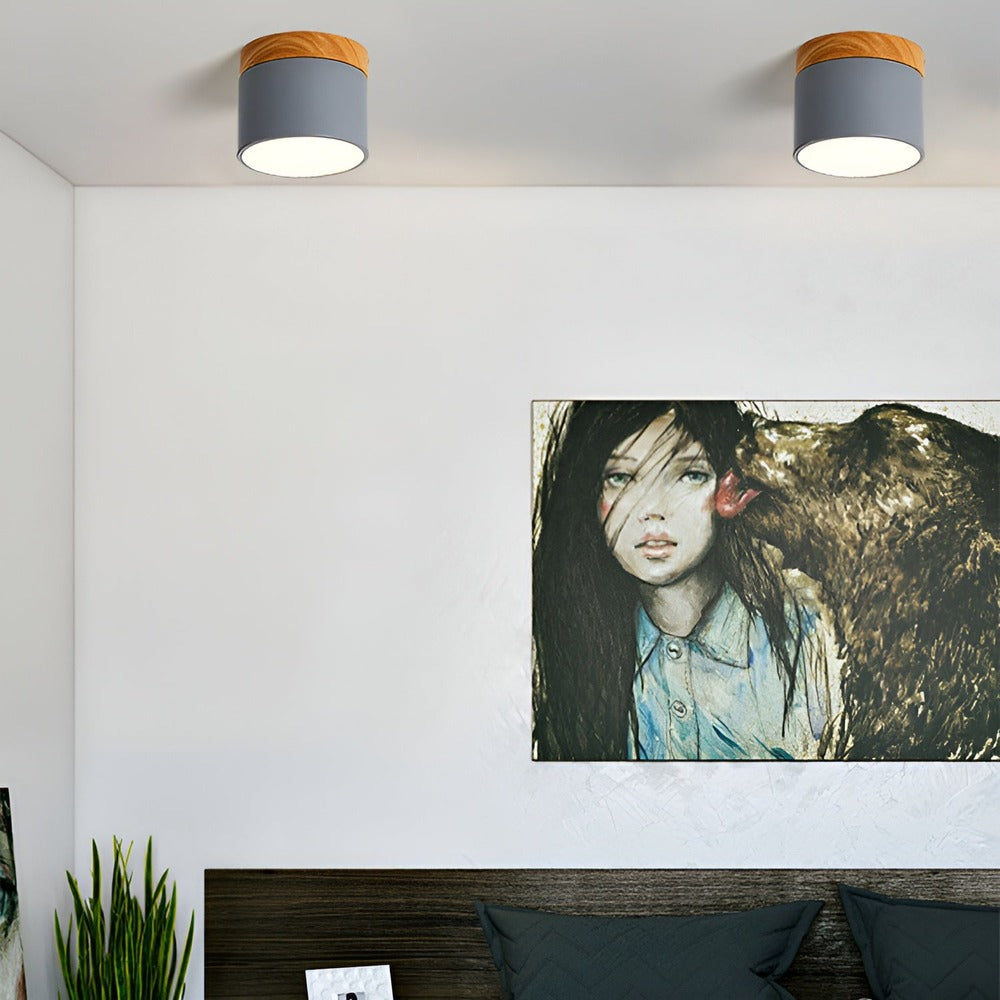 PastelGlow – Färgglad Cylinder Taklampa med Retro Minimalism