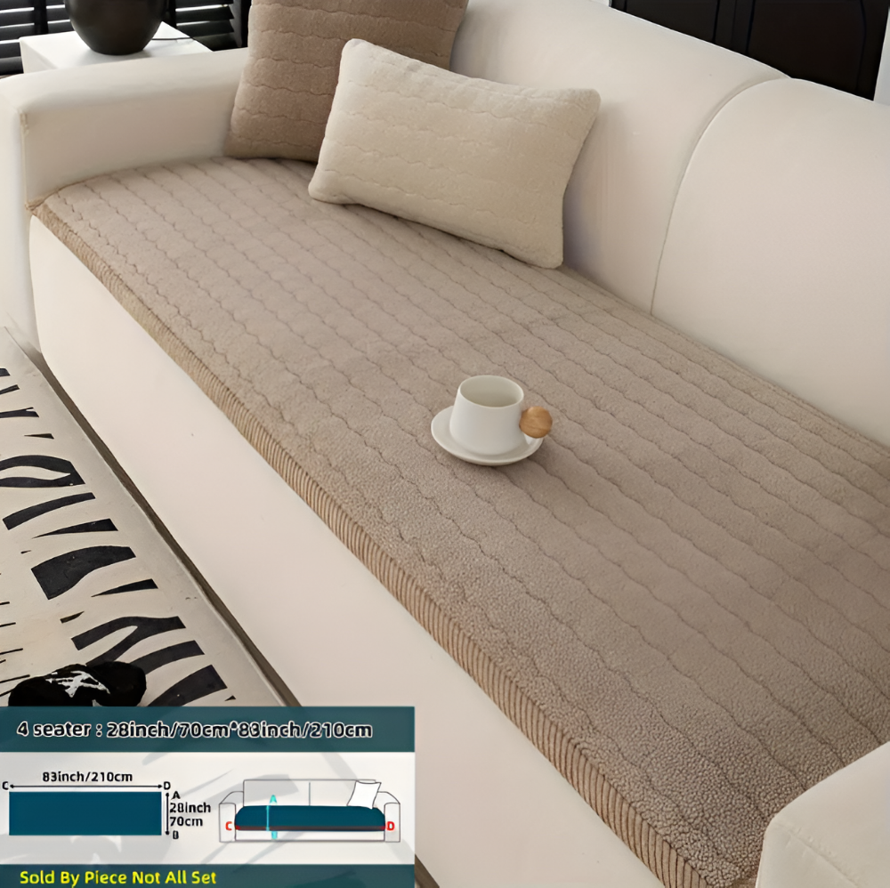 PlushGuard – Mjukt Rutschfritt Sofföverdrag i Husdjursvänlig Polyester