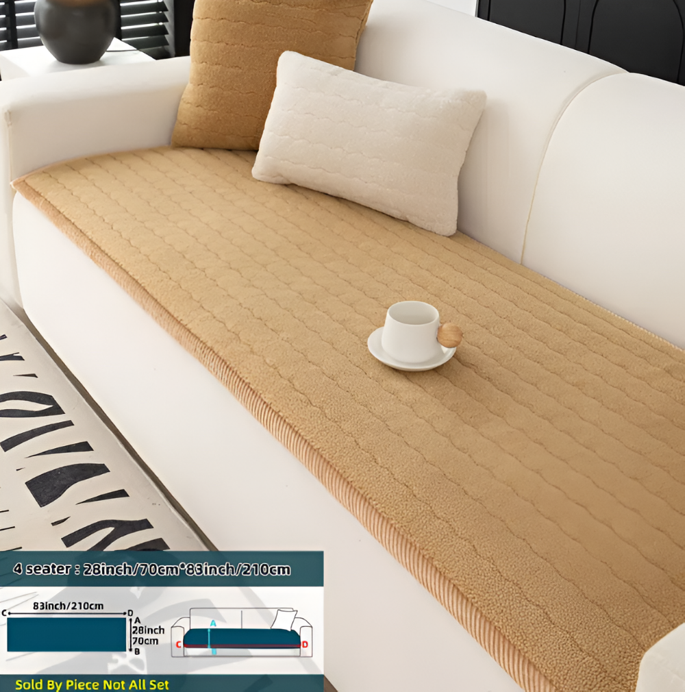 PlushGuard – Mjukt Rutschfritt Sofföverdrag i Husdjursvänlig Polyester