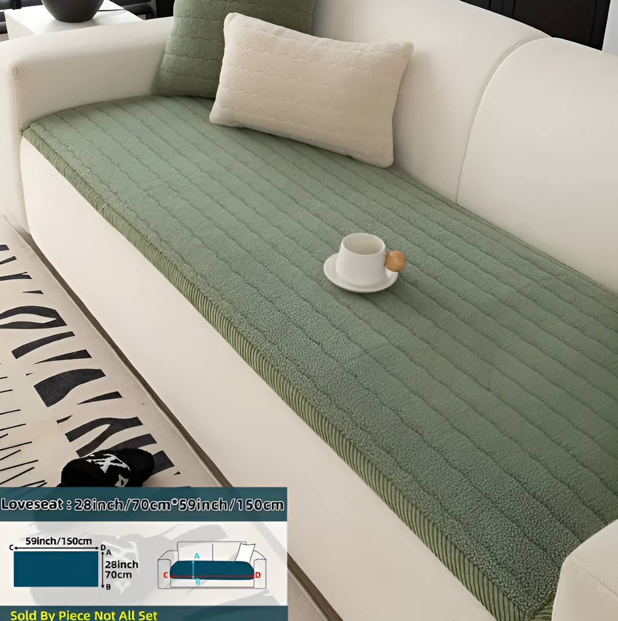 PlushGuard – Mjukt Rutschfritt Sofföverdrag i Husdjursvänlig Polyester