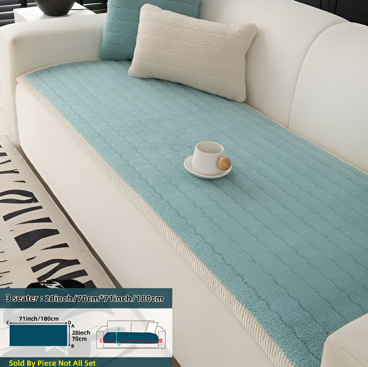 PlushGuard – Mjukt Rutschfritt Sofföverdrag i Husdjursvänlig Polyester