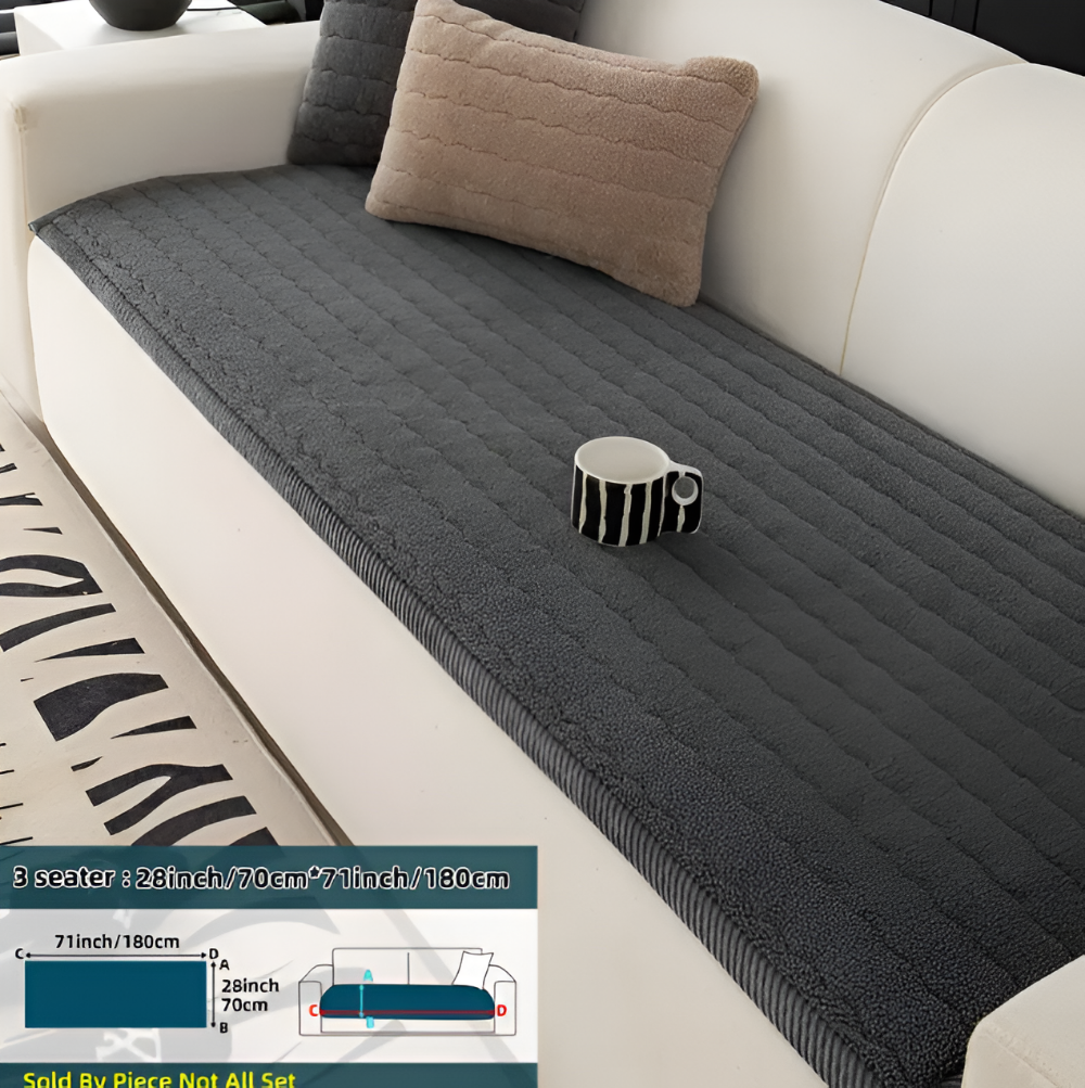 PlushGuard – Mjukt Rutschfritt Sofföverdrag i Husdjursvänlig Polyester