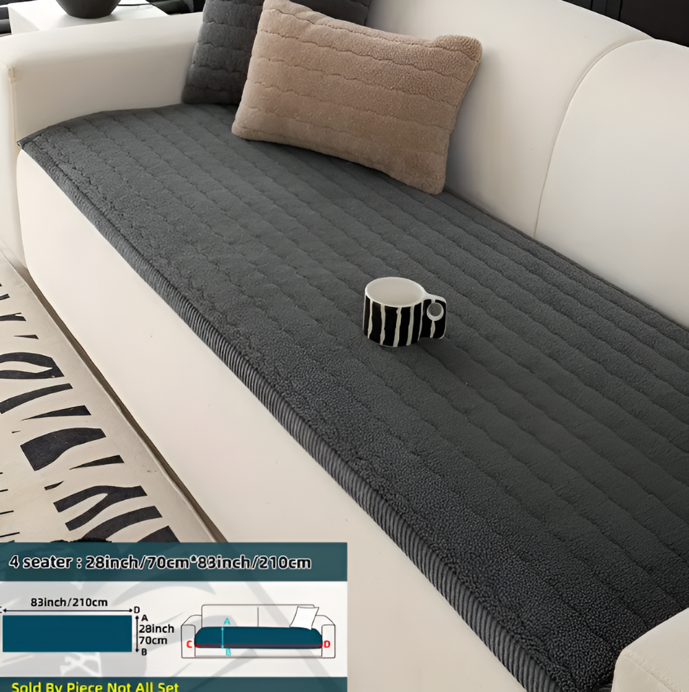 PlushGuard – Mjukt Rutschfritt Sofföverdrag i Husdjursvänlig Polyester