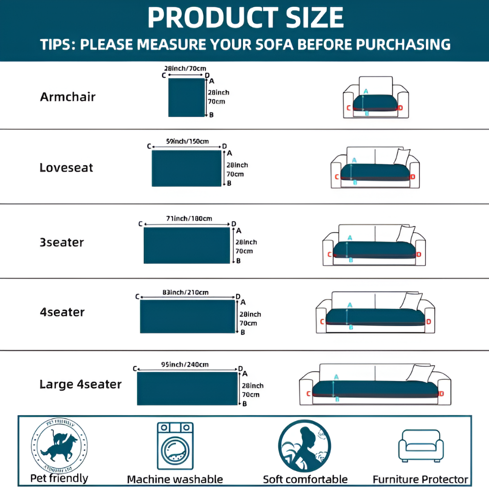 PlushGuard – Mjukt Rutschfritt Sofföverdrag i Husdjursvänlig Polyester