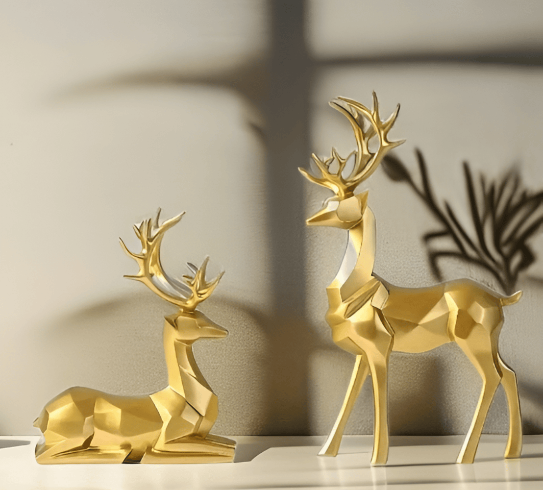FrostRein Duo – Elegant Renfigurset i Modern Harzdesign