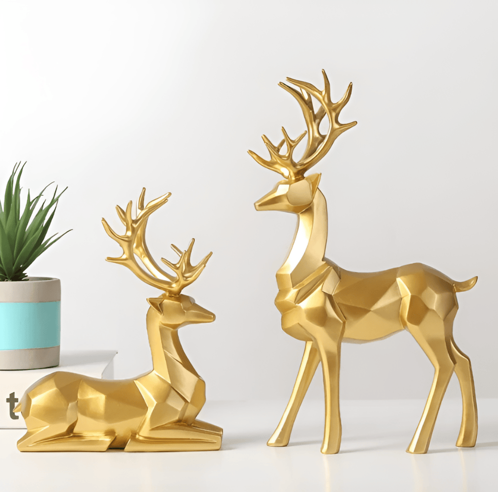 FrostRein Duo – Elegant Renfigurset i Modern Harzdesign