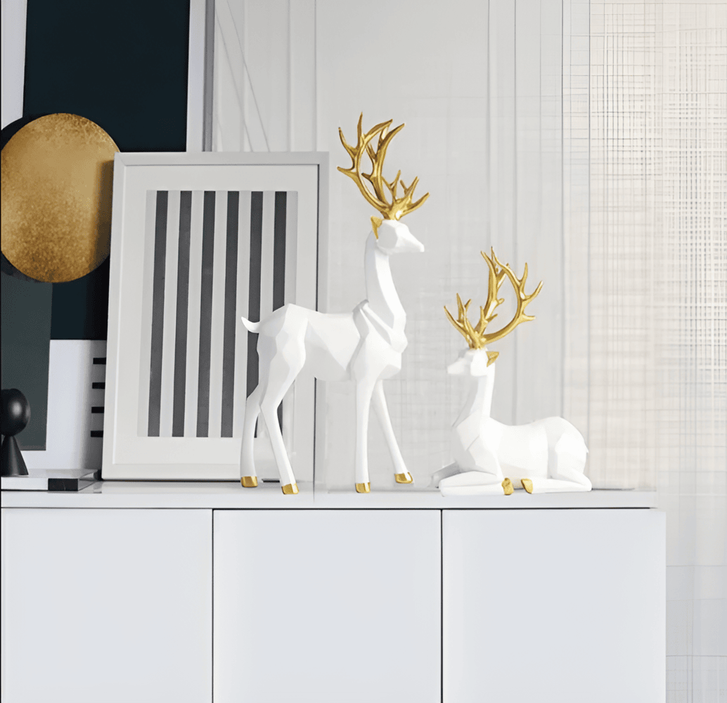 FrostRein Duo – Elegant Renfigurset i Modern Harzdesign