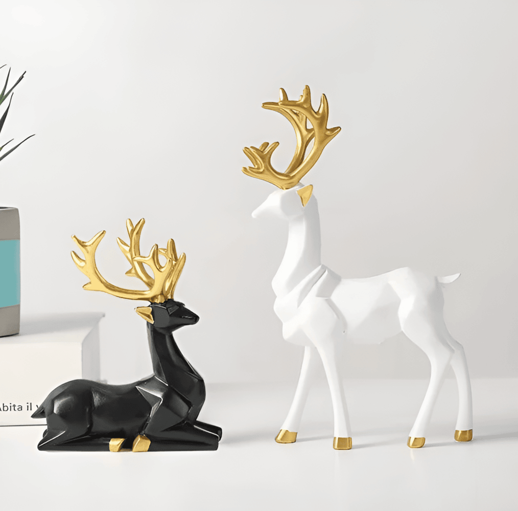FrostRein Duo – Elegant Renfigurset i Modern Harzdesign