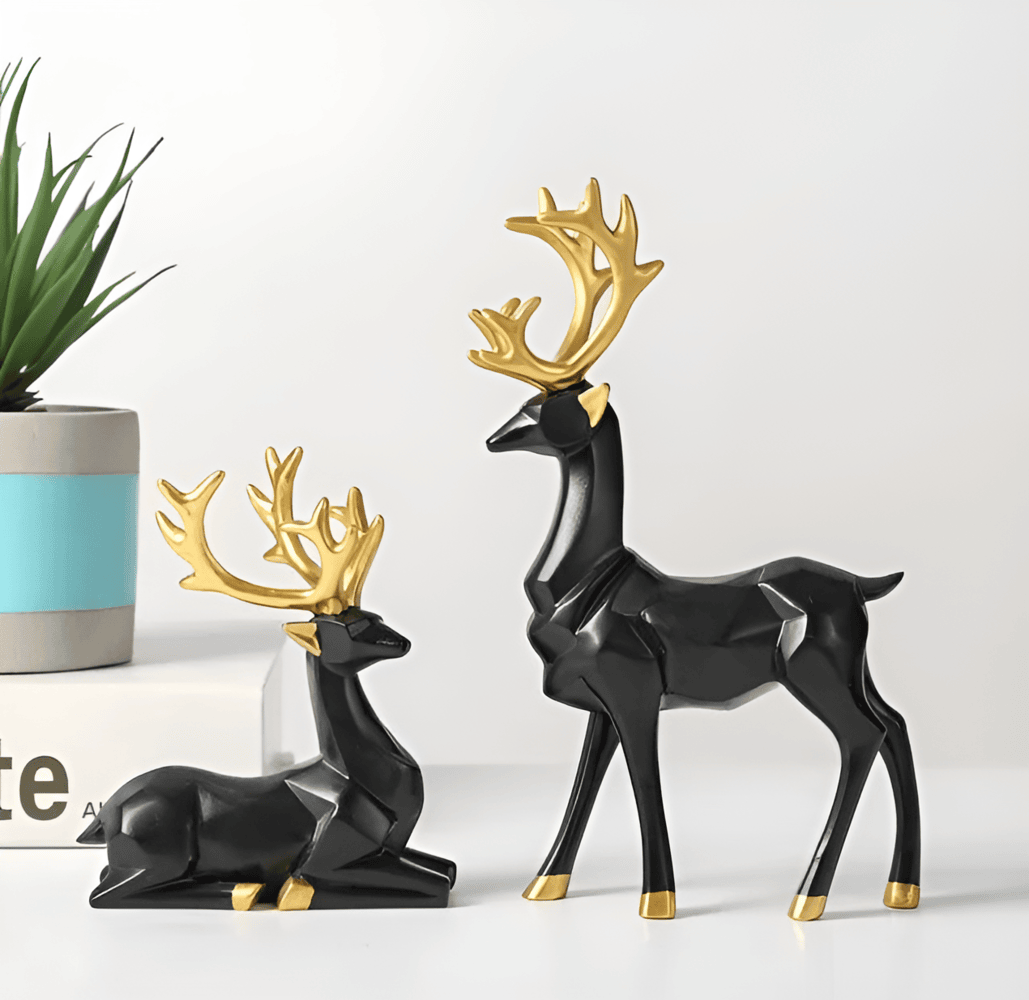 FrostRein Duo – Elegant Renfigurset i Modern Harzdesign