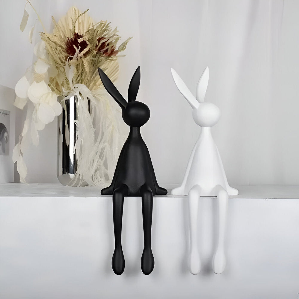 EasterNoble Hare – Modern Sittande Påskhare i Elegant Harzdesign
