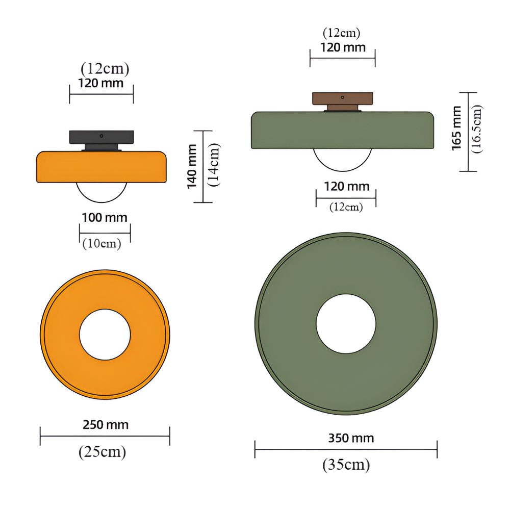 Lunara – Samtida Rund LED Taklampa i Glas och Sten