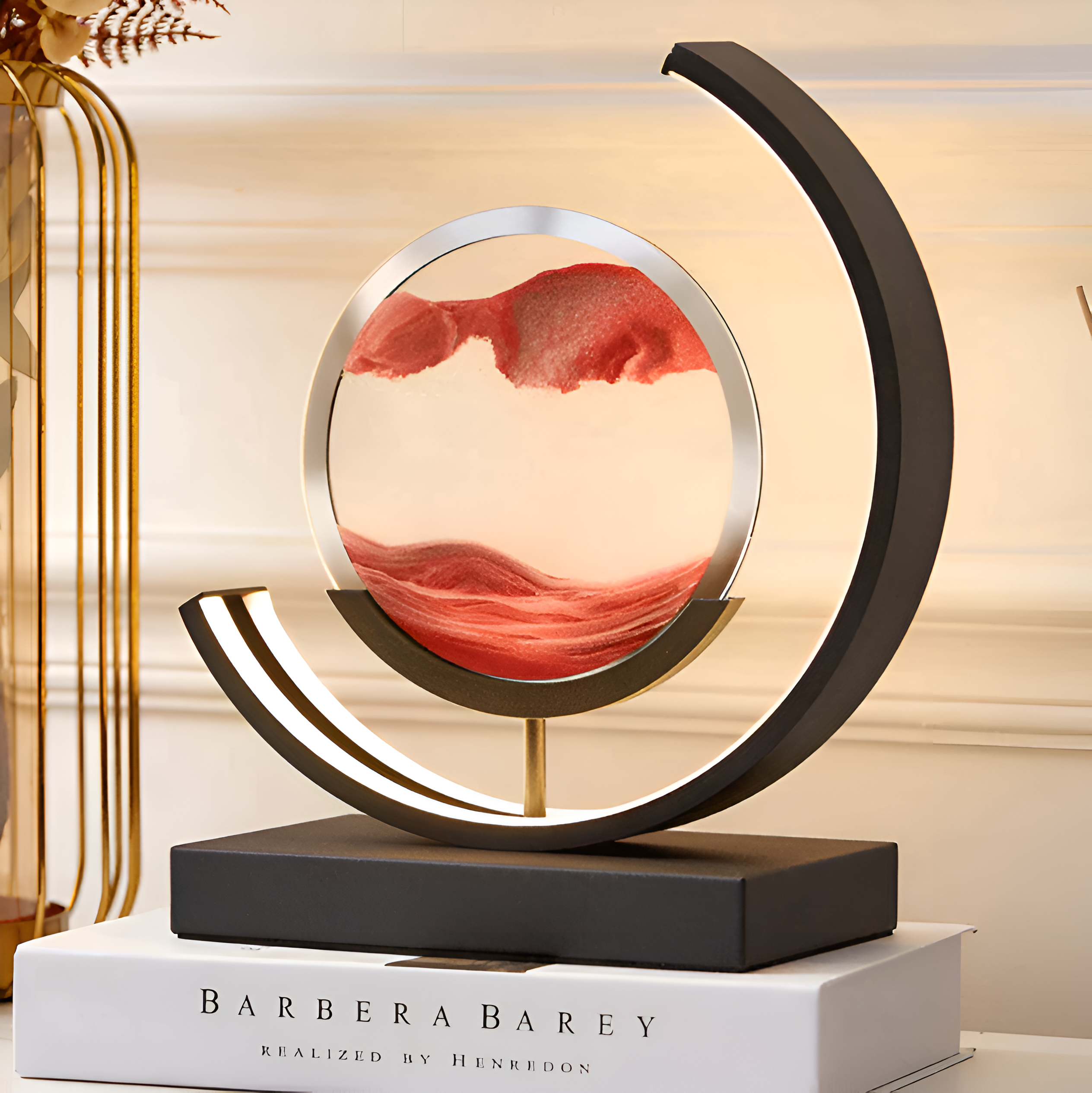 Sand Glow – Sandlampa med app och fjärrkontroll – Dimbar LED med 3 ljusfärger