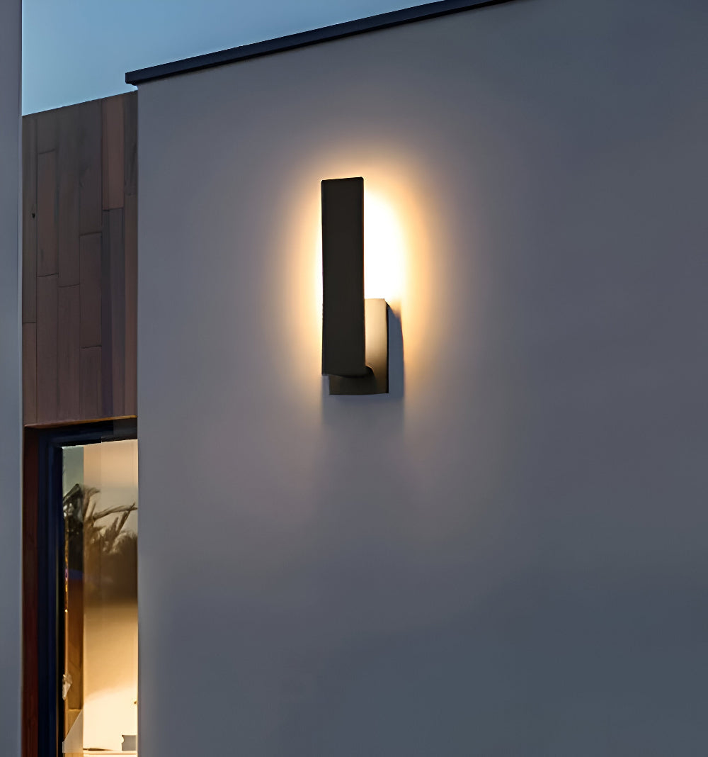 SimpliBlack – Minimalistisk Vattentålig Vägglampa i Aluminium | Modern Utomhusbelysning för Trädgård & Entré