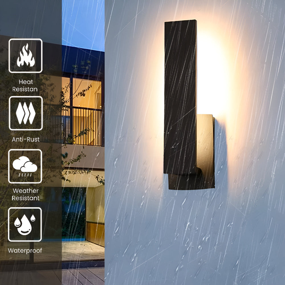 SimpliBlack – Minimalistisk Vattentålig Vägglampa i Aluminium | Modern Utomhusbelysning för Trädgård & Entré