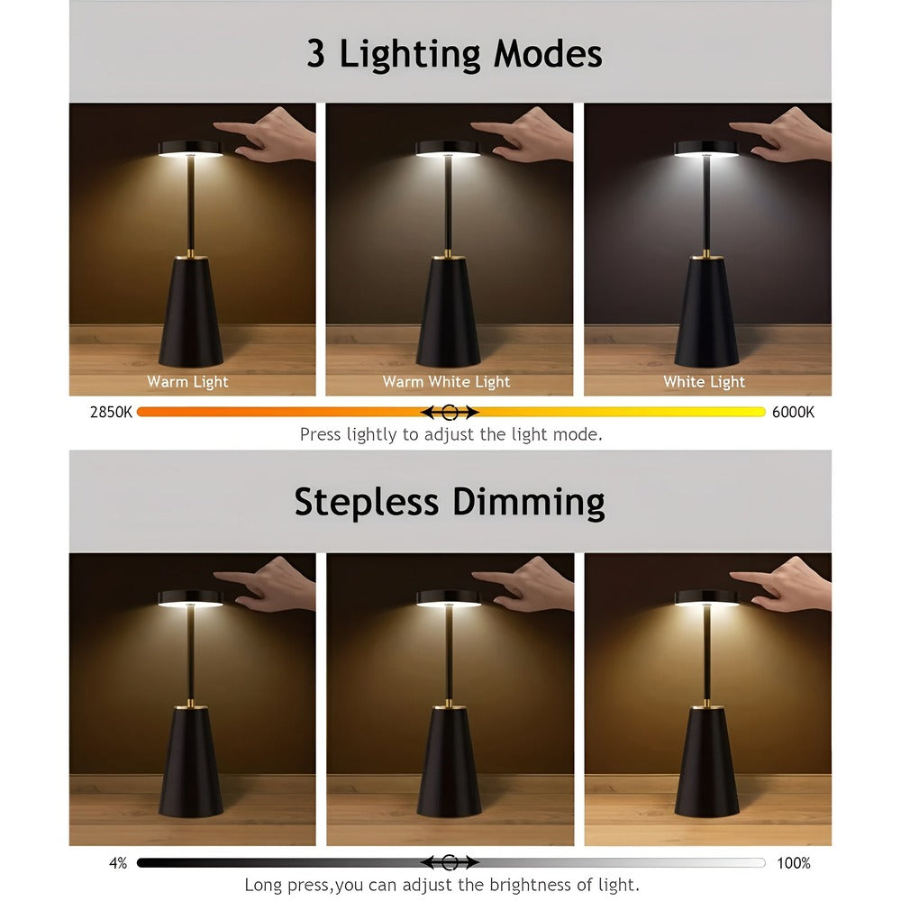 Sleek Lamp – Sladdlös lyxig bordslampa för en modern atmosfär
