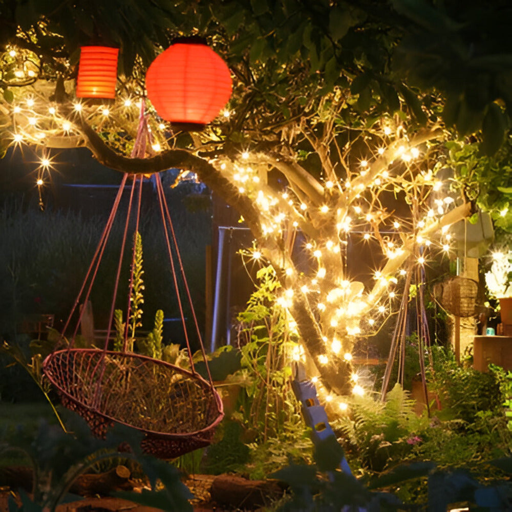 GlowWeave Solar – Solcellsdriven Stämningsbelysning för Utomhusbruk