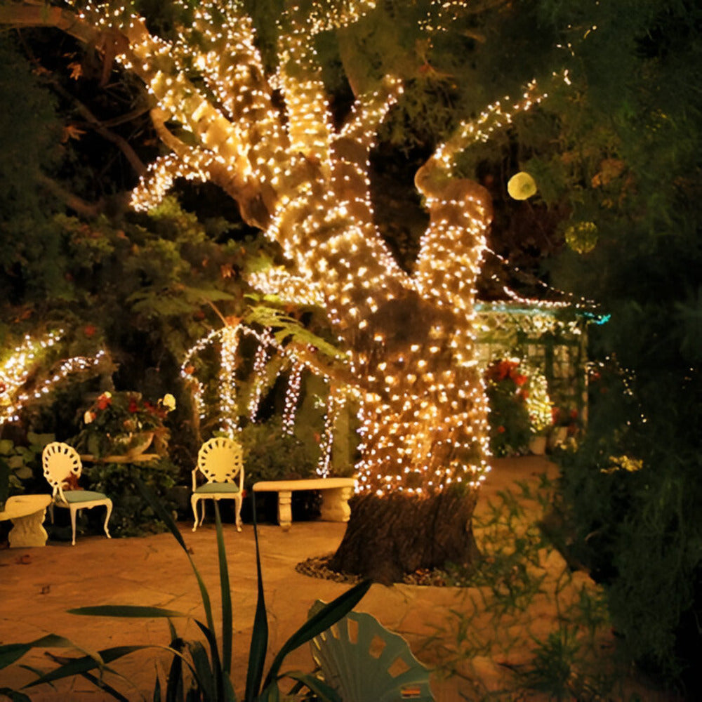 GlowWeave Solar – Solcellsdriven Stämningsbelysning för Utomhusbruk