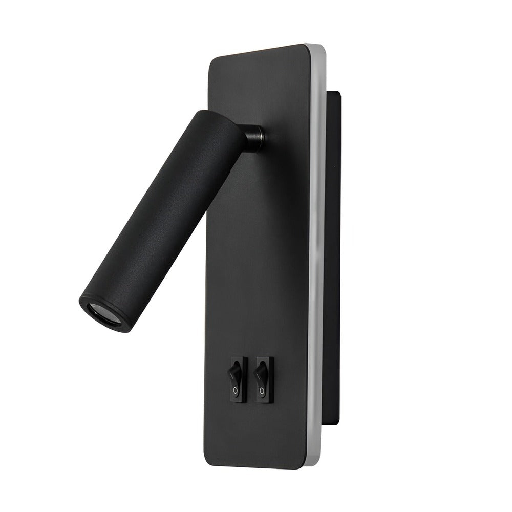 Swivel330° – Minimalistisk Cylinder Vägglampa | 330° Roterande Järnlampa med Dubbla Strömbrytare