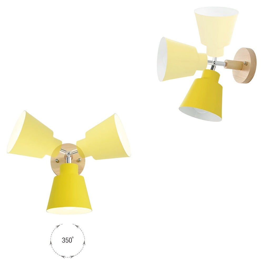 FlexaBeam – Väggmonterad Järnlampa med 360° Roterbart Huvud och Sladdbrytare