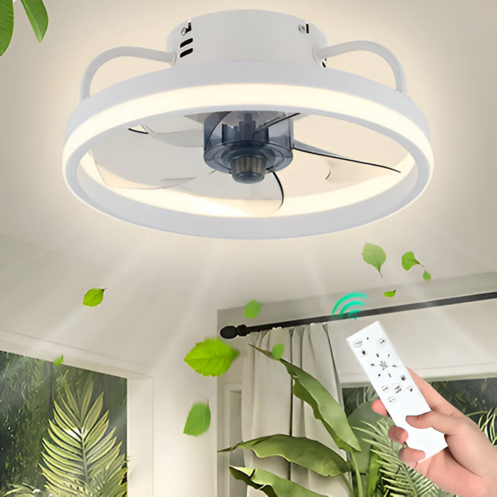 AeroLume – Smart Takfläkt med Dimbar LED och Fjärrkontroll